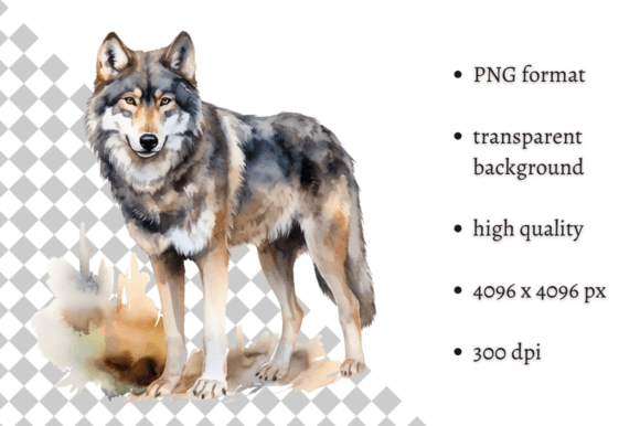 Download Watercolor Woodland Wolf PNG Clipart - Premium Resources