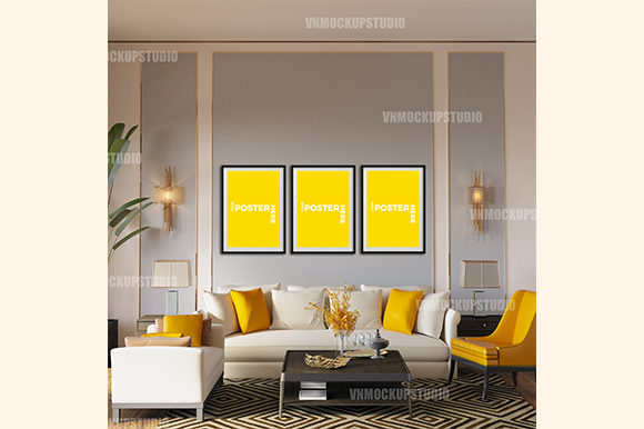 Download Living Room Mockup, Interior Mock-Up - Living Collection