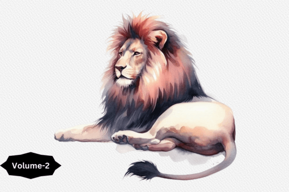 Download Watercolor Lion Clipart, PNG Volume –2 - Lion clipart Collection