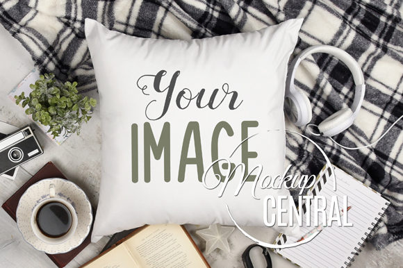 Download Square Living Room Mockup Pillow JPG - Living Collection