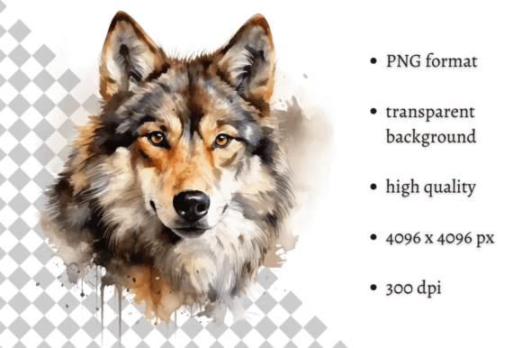 Download Watercolor Woodland Wolf PNG Clipart - Premium Resources