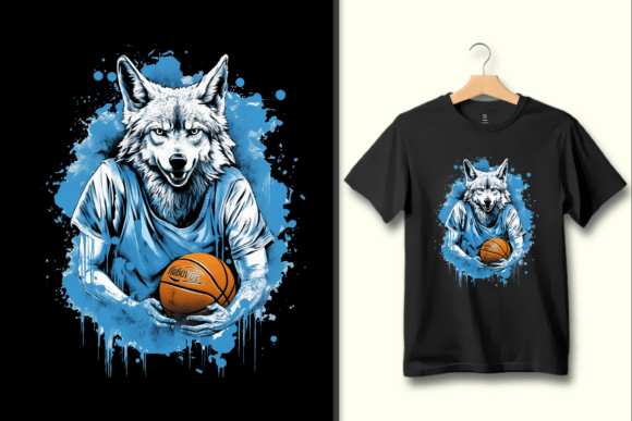 Download Basketball Wolf PNG Graphic Design Art - Premium Resources