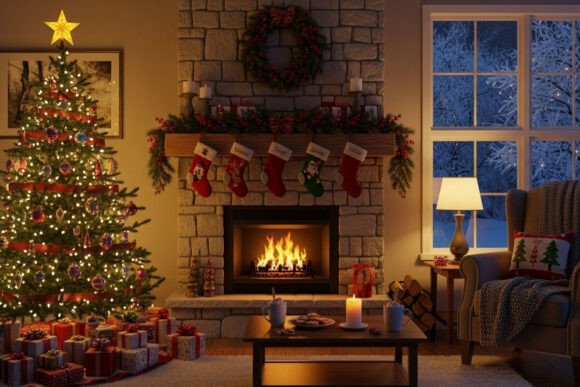 Download A Cozy Christmas Living Room with a Deco - Living Collection