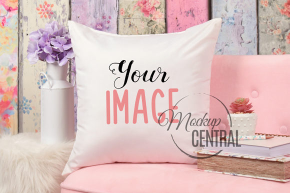 Download Pretty Square Living Room Mockup Pillow - Living Collection